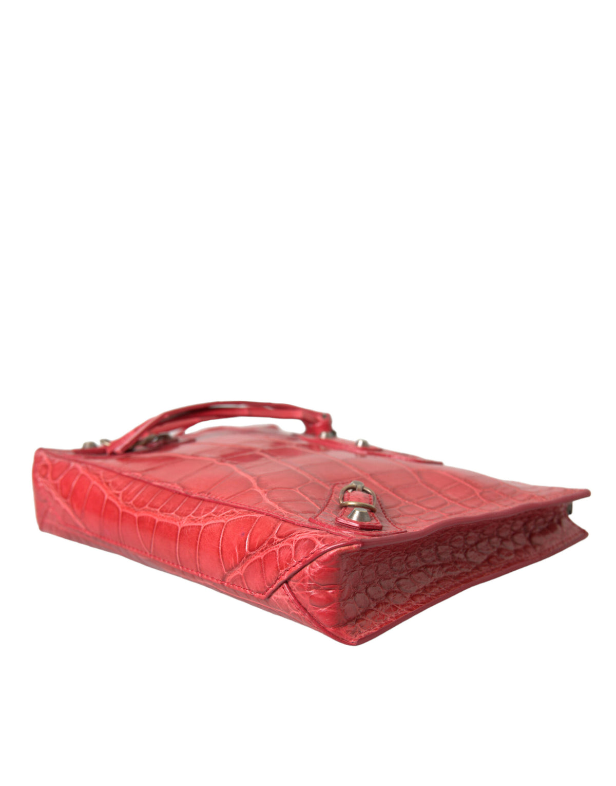Red Exotic Skin Leather Classic Pouch Wallet Wrist Bag
