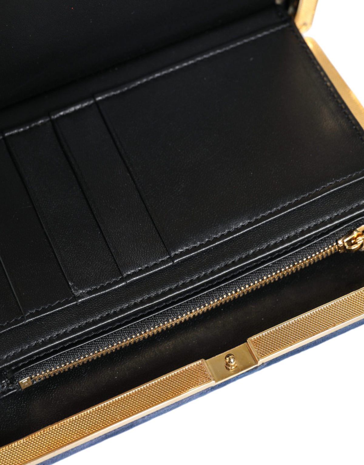 Blau Samt Gold Rahmen Kupplung Abend Party Handtasche
