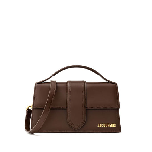 Brown leather handbag