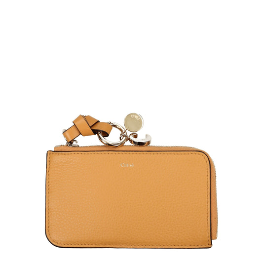 Orange leather wallet