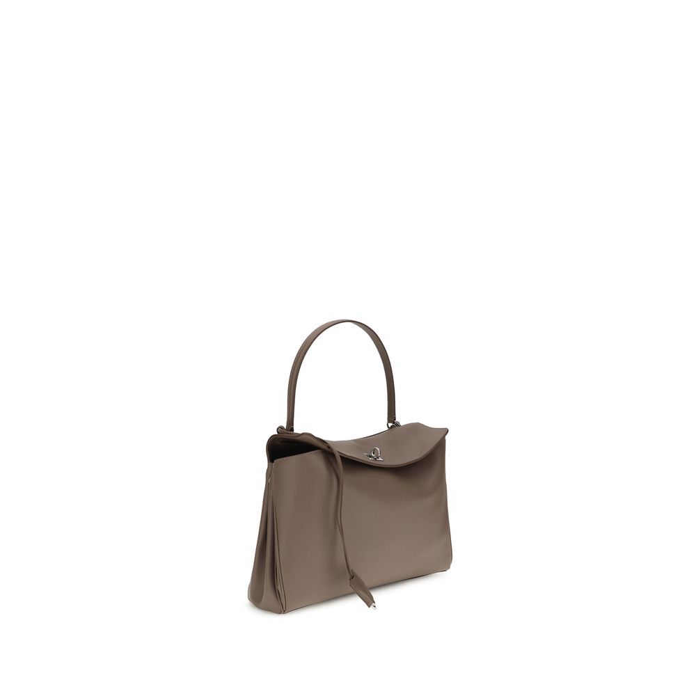Grey Bos Taurus Calf Leather Shoulder Bag