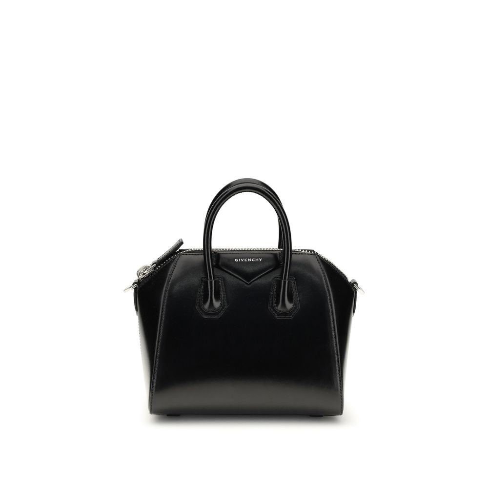 Schwarze Kalbsleder Bos Taurus Handtasche