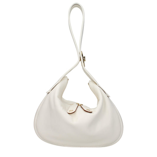 Beige Leder Handtasche