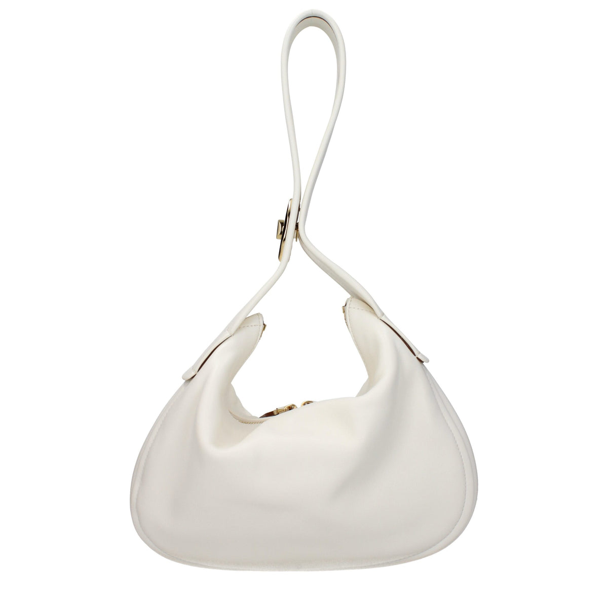 Beige Leder Handtasche